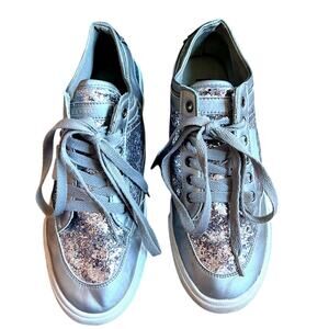 U.S. Polo Assn. Silver Glitter Sneaker Tennis Shoes Women’s Size 9